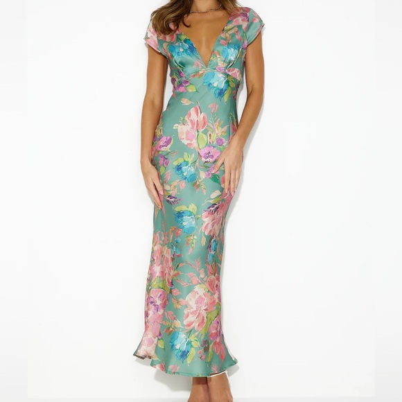 Hello Molly Dresses & Skirts - Floral Satin Dress